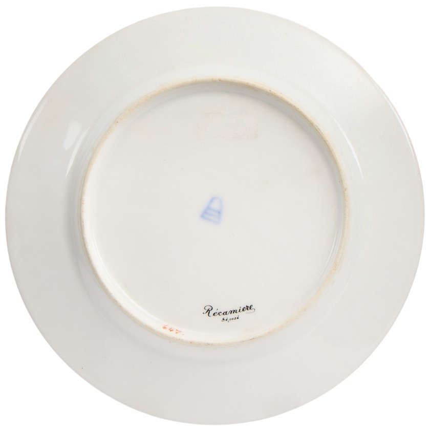 Porcelain decorative plate "Madame Récamier"