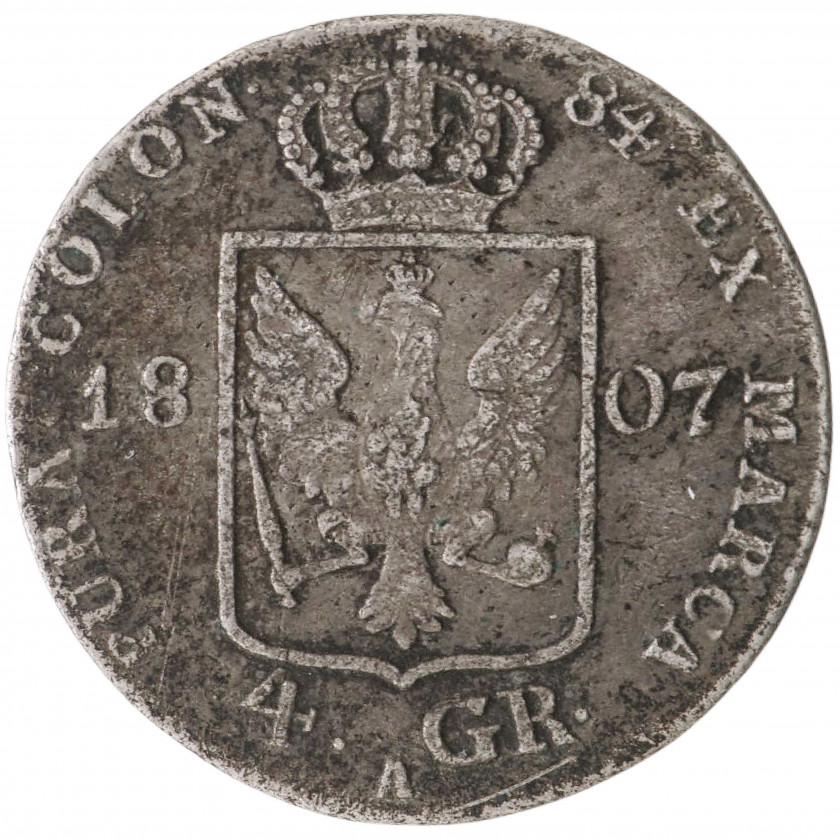 4 Groši 1807, Prūsija (VG), KM 370
