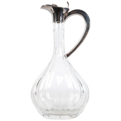 Crystal carafe with silver