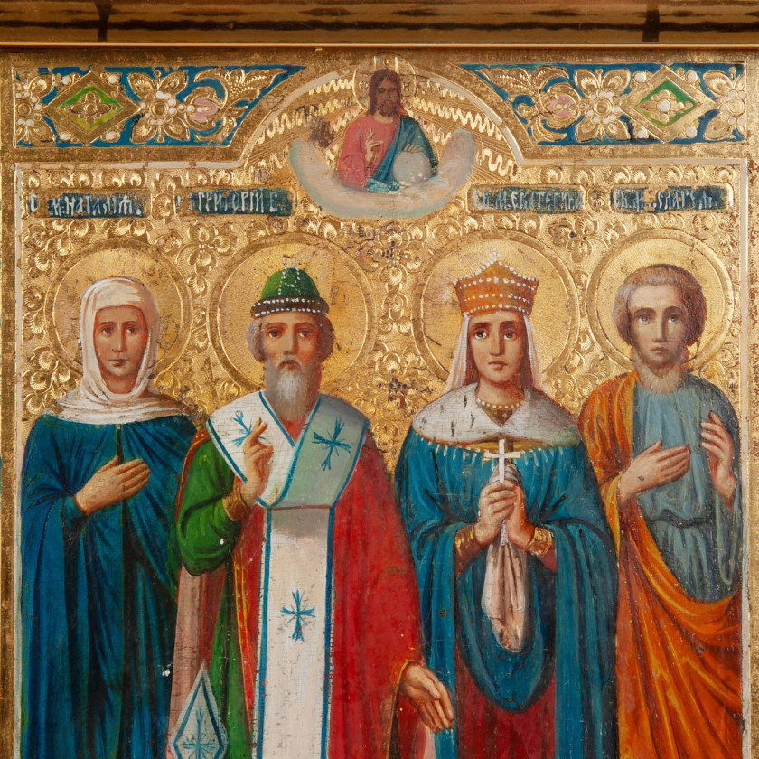 Icon "Selected saints - Natalia, Gregory, Catherine, Pelagia"