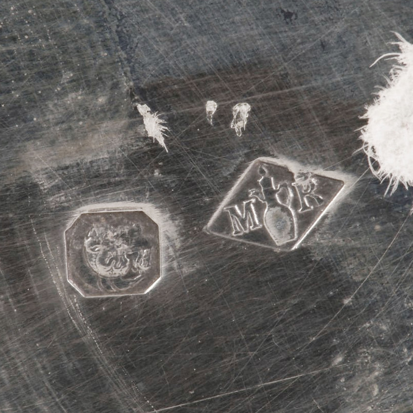 Silver four-piece tea and coffee set