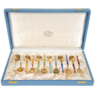 Set of silver coffee spoons, 12 pcs.