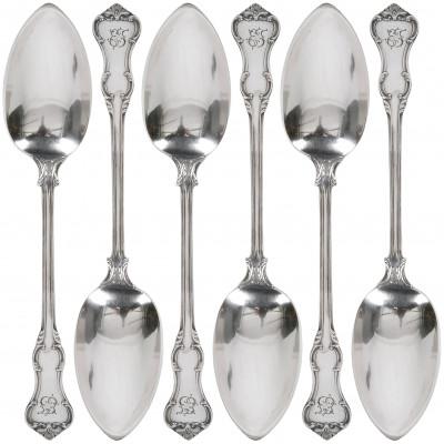 Set of silver tablespoons, 6 pcs.