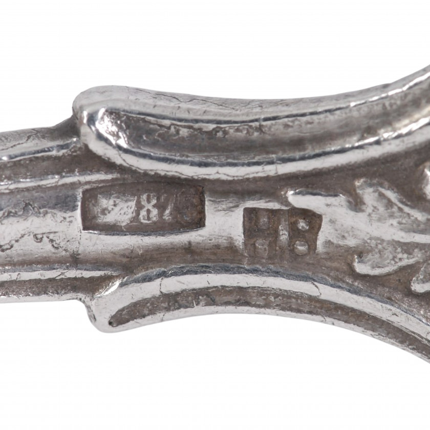 Набор серебряных чайных ложек, 6 шт.