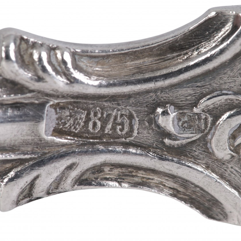 Set of silver forks for snacks, 6 pcs.