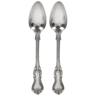 Two silver teaspoons