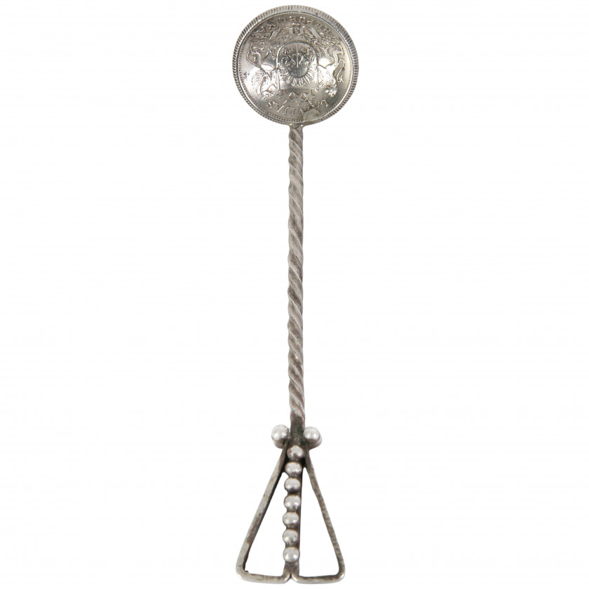 Silver spoon from coin "2 Lati 1925"