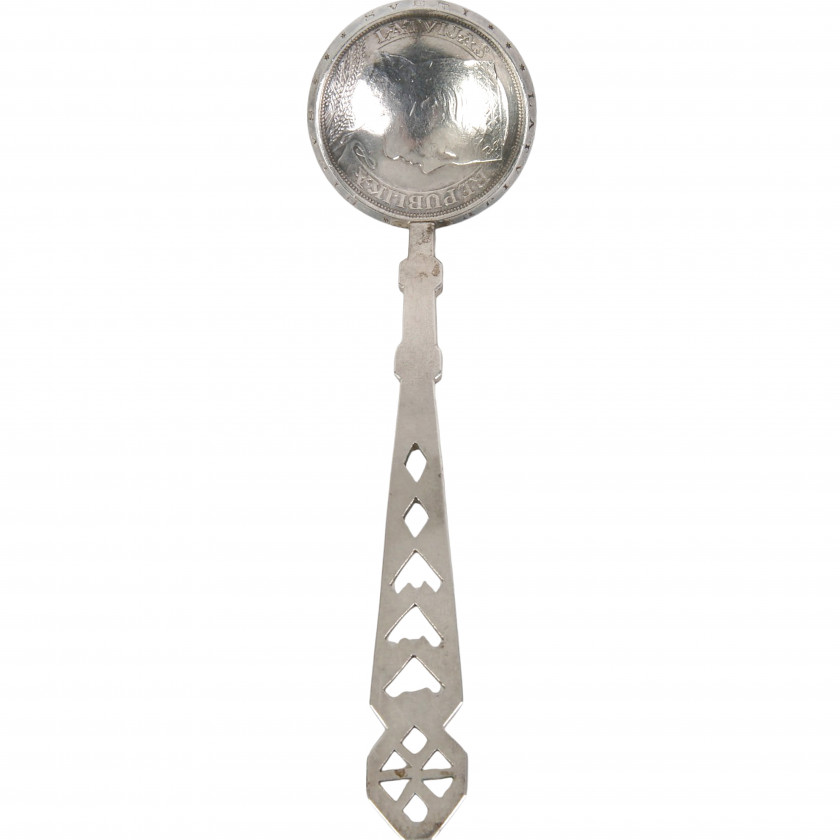 Silver spoon from coin "5 Lati 1932"