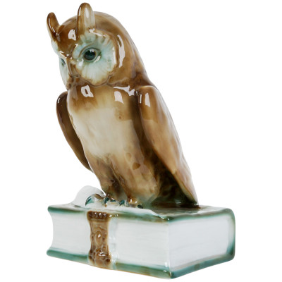 Porcelain figure "Owl on Book"