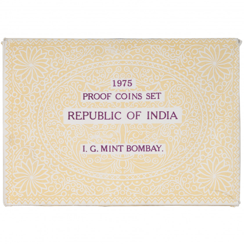 Republic of India 1975 Proof Coin Set - Bombay Mint