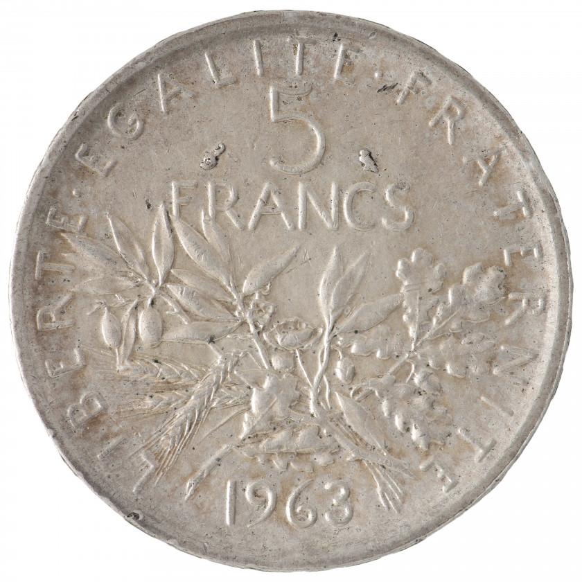5 franki 1963, Francija, (XF)