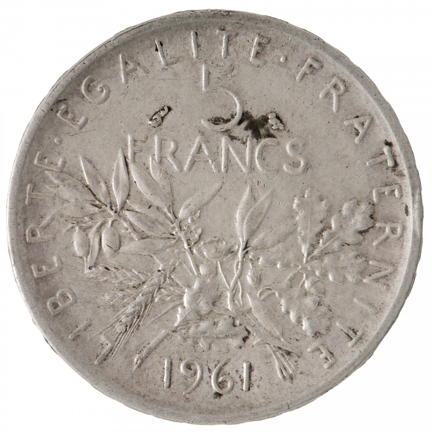 5 franki 1961, Francija, (VF)