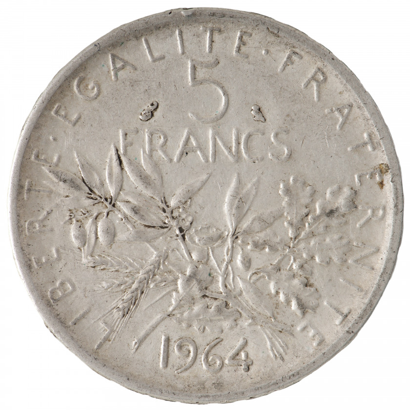 5 franki 1964, Francija, (VF)