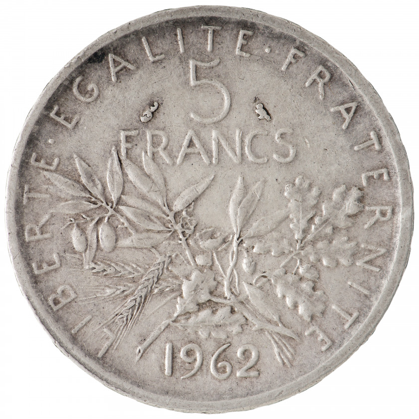 5 franki 1962, Francija, (VF)