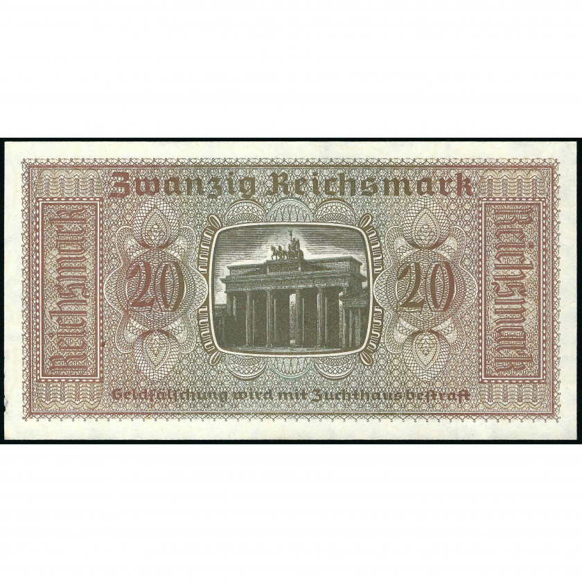 20 Reihsmarkas, Vācijas okupētās teritorijas – Otrā pasaules kara laikā, 1940-45 (AU), Pick R139
