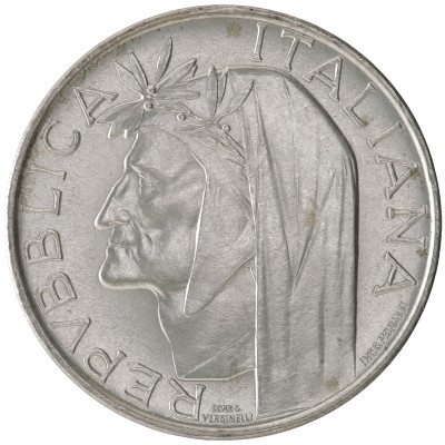 500 Lire 1965 (R), Italy (UNC), 700th Anniver...