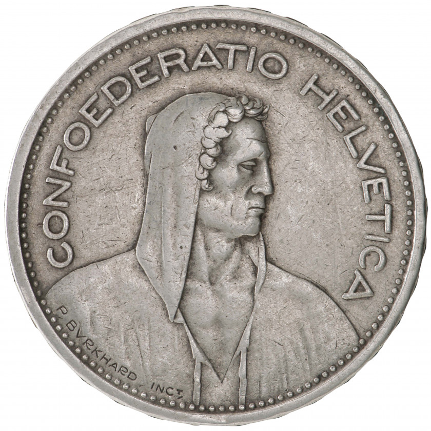 5 Франков 1932 (B), Швейцария (VF), KM 40