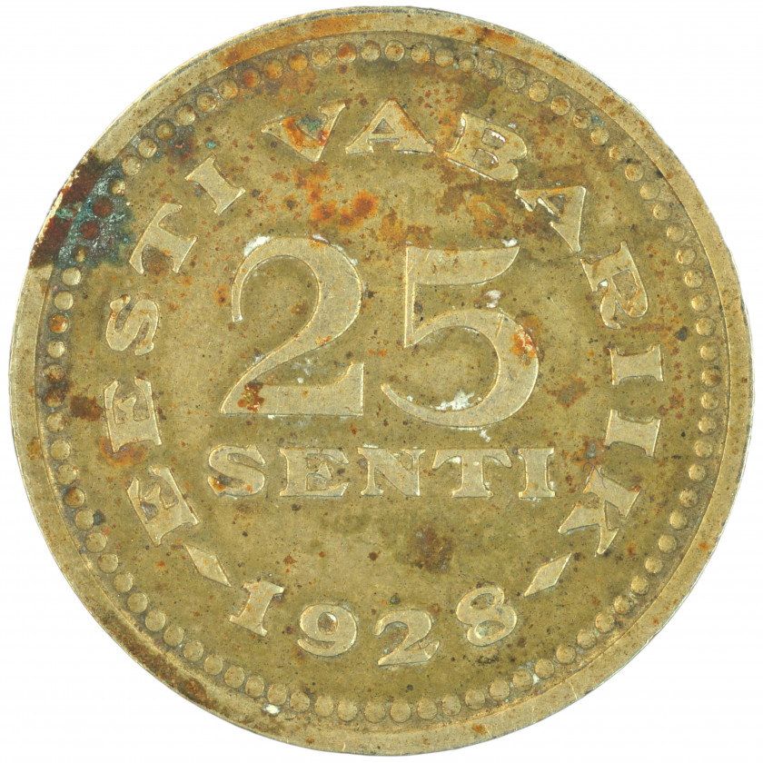 25 Centi 1928, Igaunija (F), KM 9