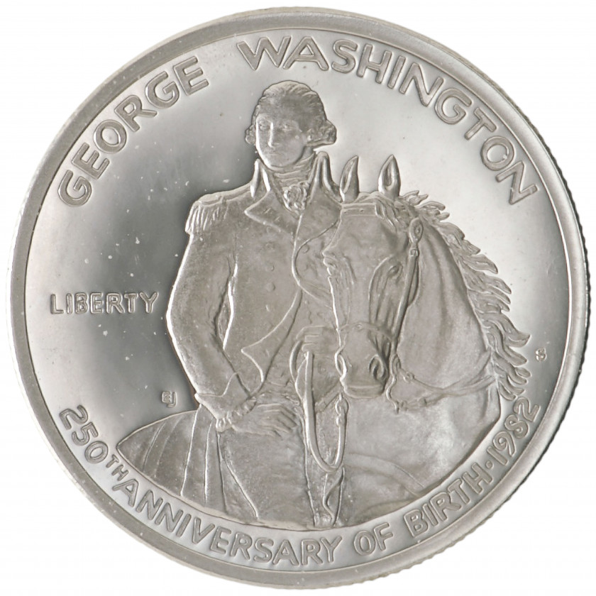 Полдоллара 1982 (S), США (Proof), 250-летие со дня рождения Джорджа Вашингтона, KM 208