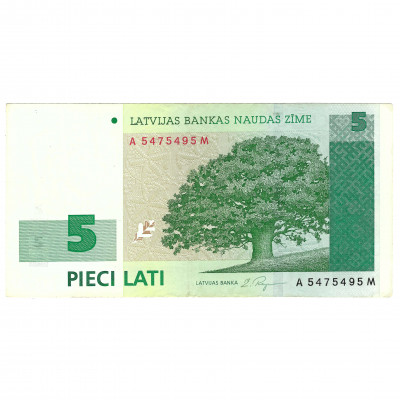 5 Lati, Latvia, 2001 (XF)