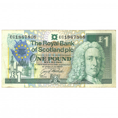 1 pound, Scotland, 1992 (VF)
