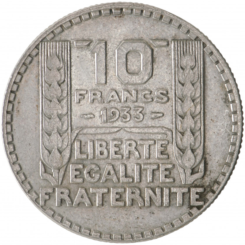 10 Франков 1933, Франция (F), KM 878