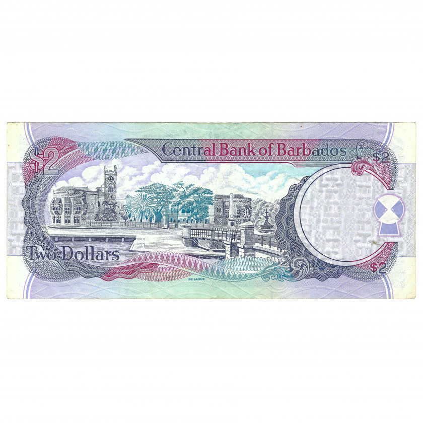 2 dollars, Barbados, 2000 (VF)