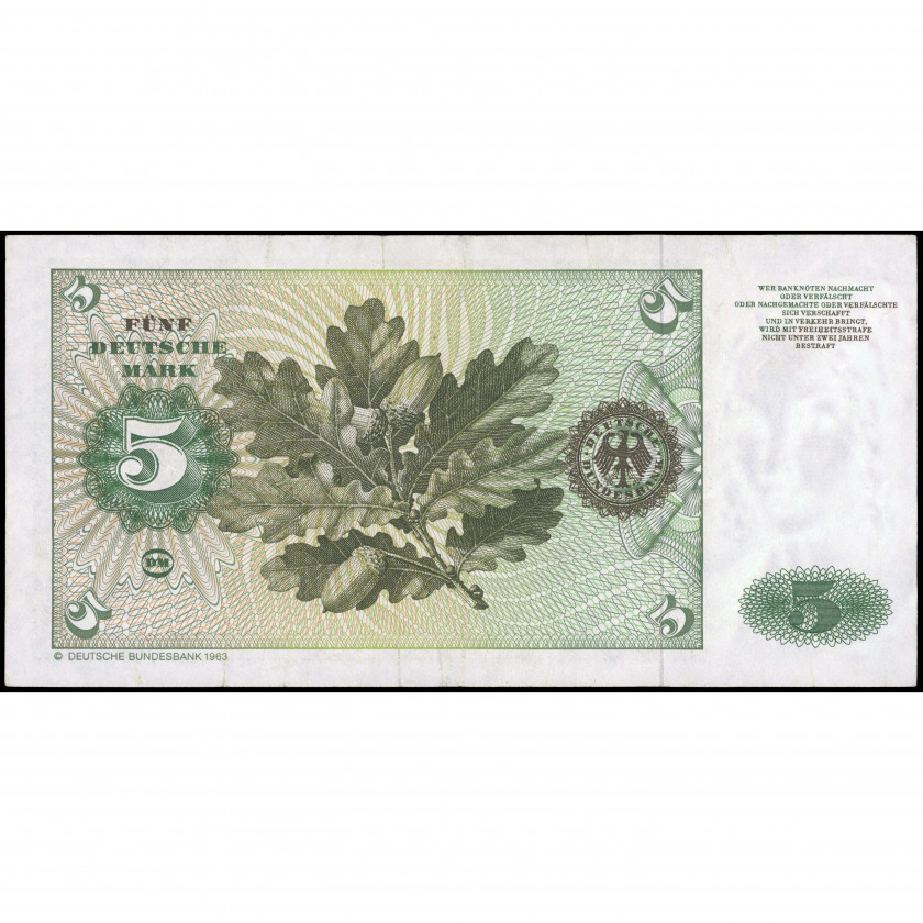 5 Deutsche Mark, Germany (Federal Republic), 1980 (XF-), Pick 30b