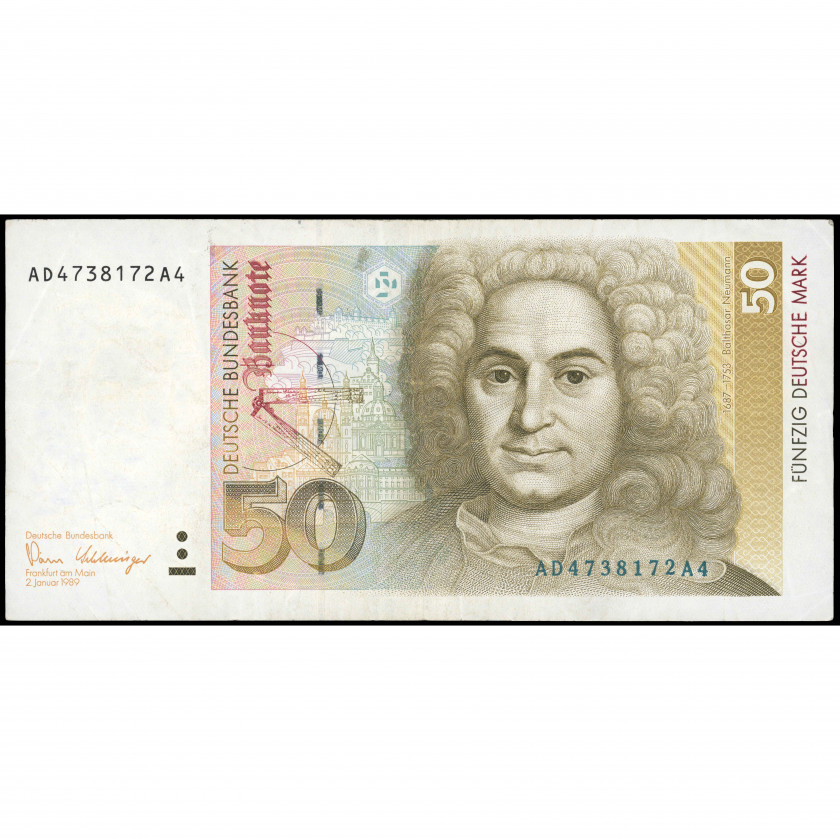 50 Deutsche Mark, Germany (Federal Republic), 1989 (VF), Pick 40a