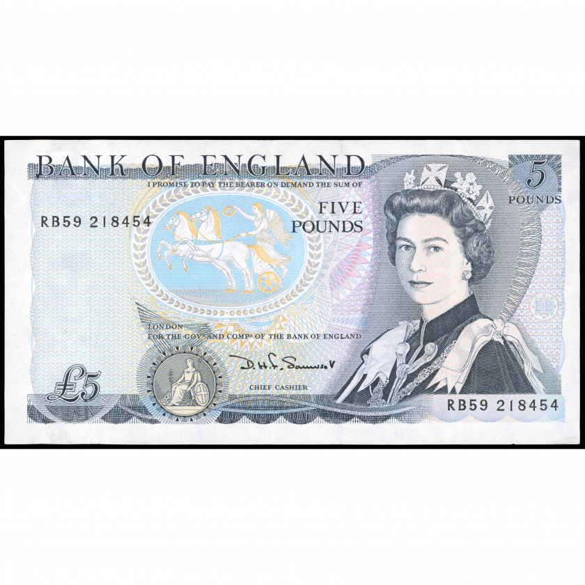 5 Pounds, Great Britain, 1987-88 (VF), Pick 378e