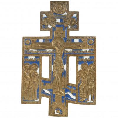 Cross "The Сrucifixion" with two-color enamel
