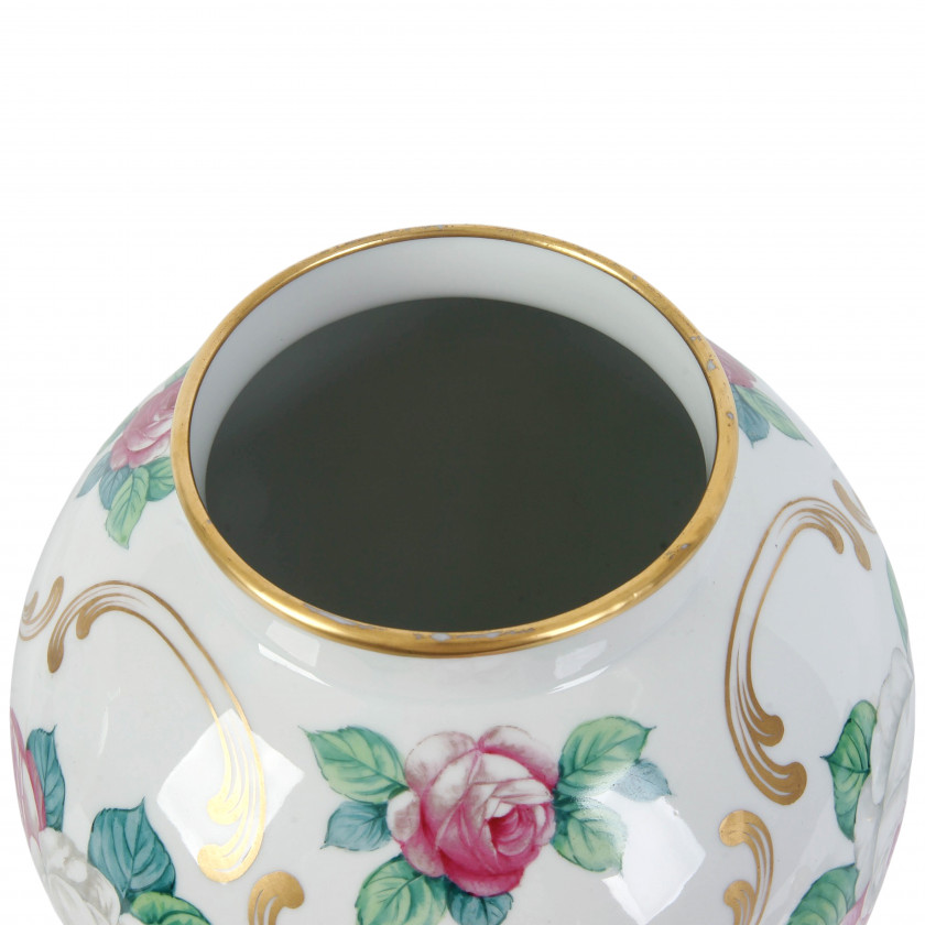 A pair of porcelain decorative vases