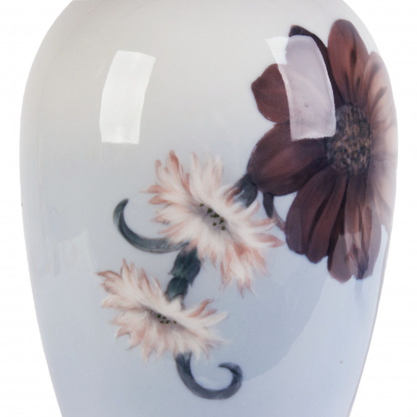Porcelain vase with flowers