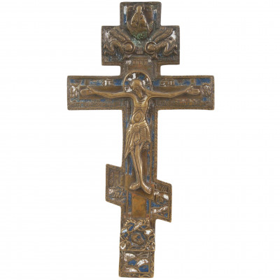 Cross "The Сrucifixion" with two-color enamel