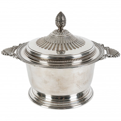 Silver caviar bowl