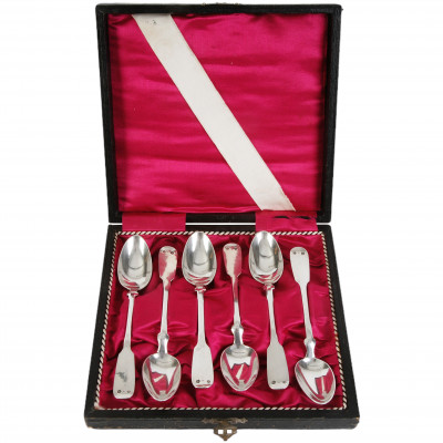 Set of silver teaspoons, 6 pcs.