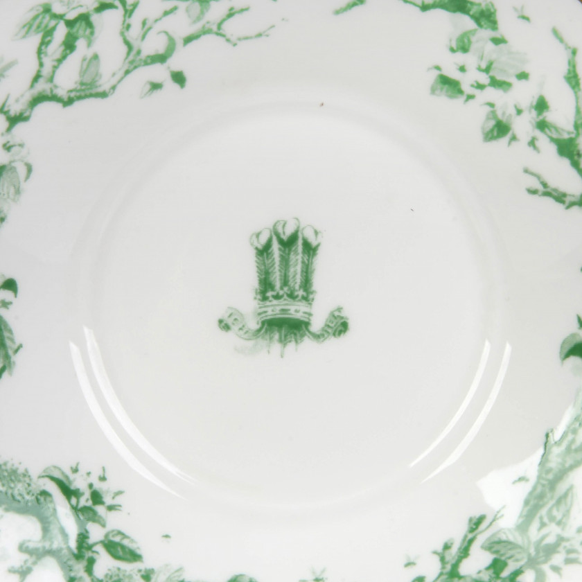 Porcelain coffee cup and saucer