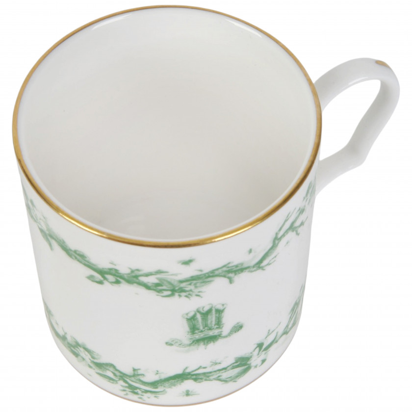 Porcelain coffee cup and saucer