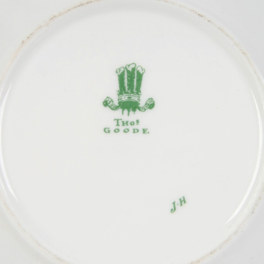 Porcelain coffee cup and saucer