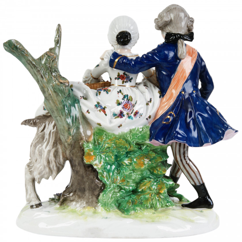 Porcelain figure "Count d'Artois and his sister, Madame Clotilde"
