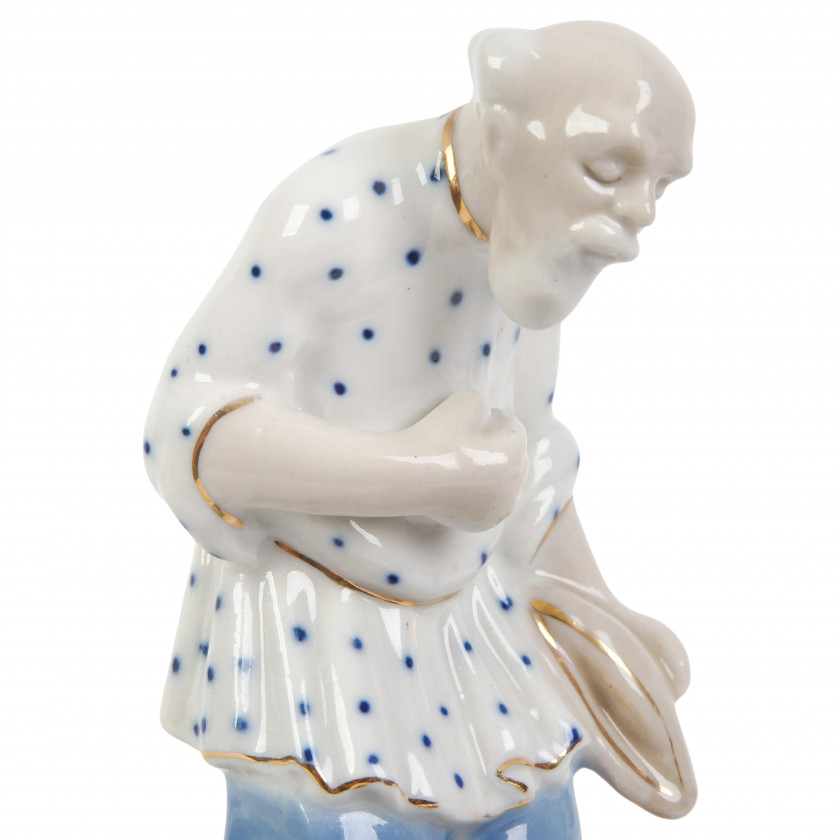 Porcelāna figūra "Vecais vīrs un zelta zivtiņa"