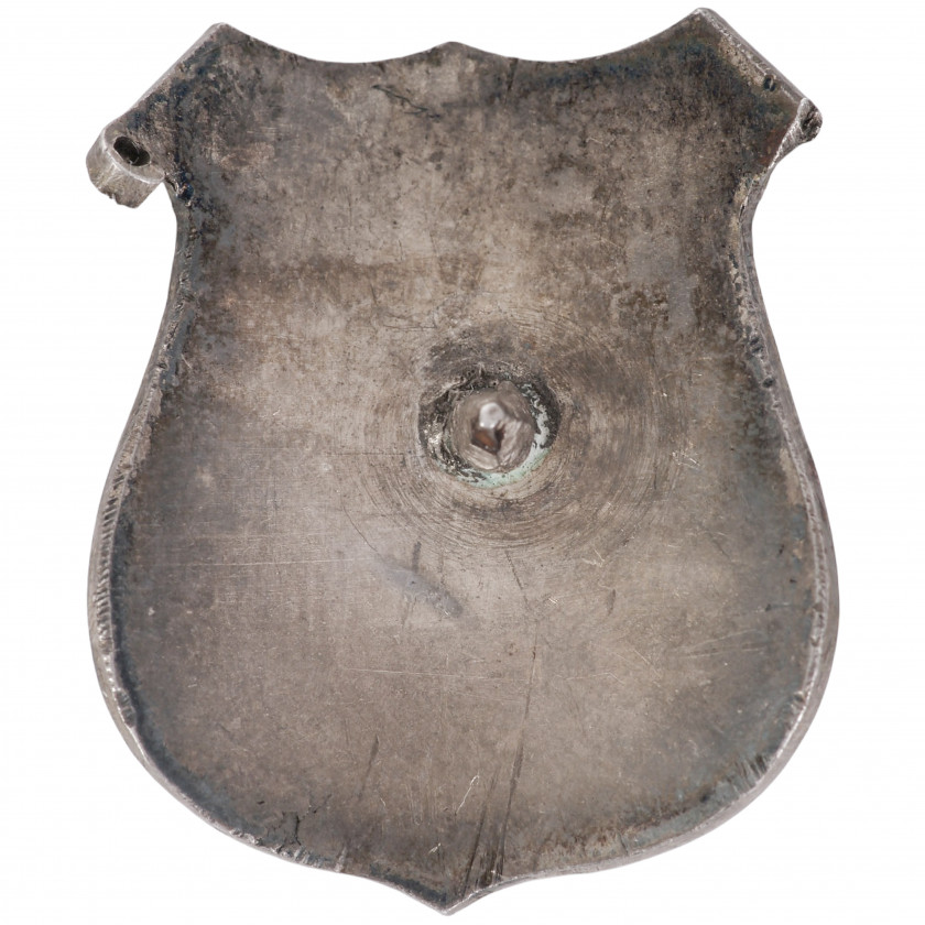 Shield for a Banner Staff "Coat of Arms of the City of Riga and the Initials I.B.F.G."
