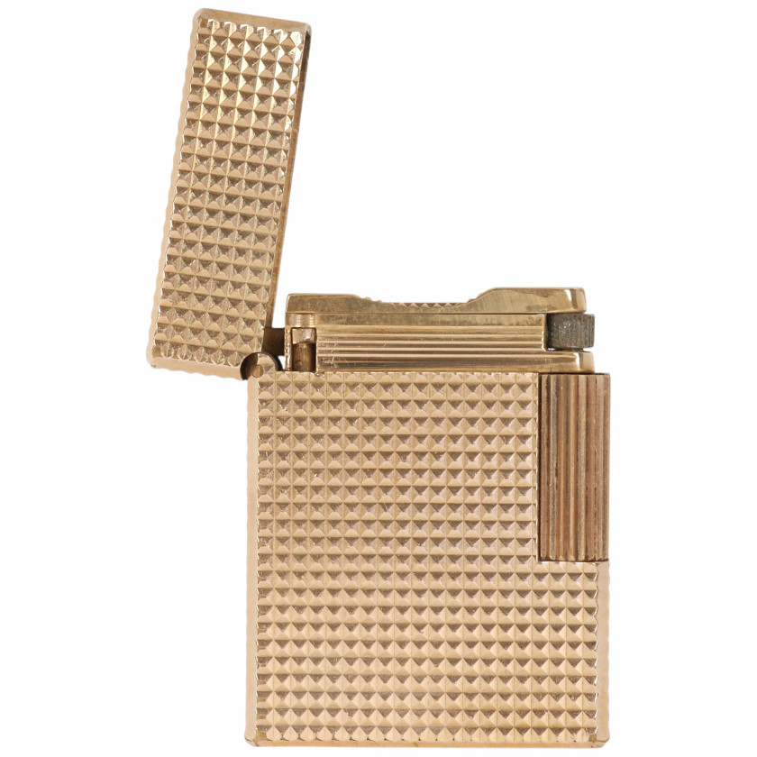 Зажигалка "S.T. DuPont Ligne 1 BR Small, Gold plated diamond heads"
