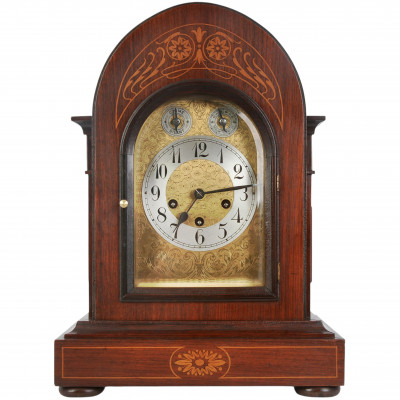 Wooden clock in Art Nouveau style