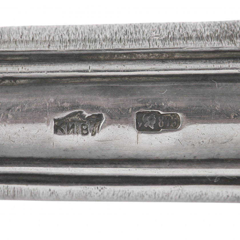 Silver 5 pieces table knives set