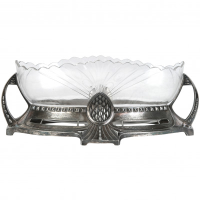 Silver plated vase in Art Nouveau style