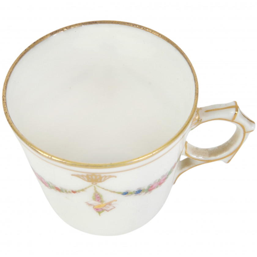 Porcelain coffee cup and saucer "Ambassadeurs Deauville Casino"