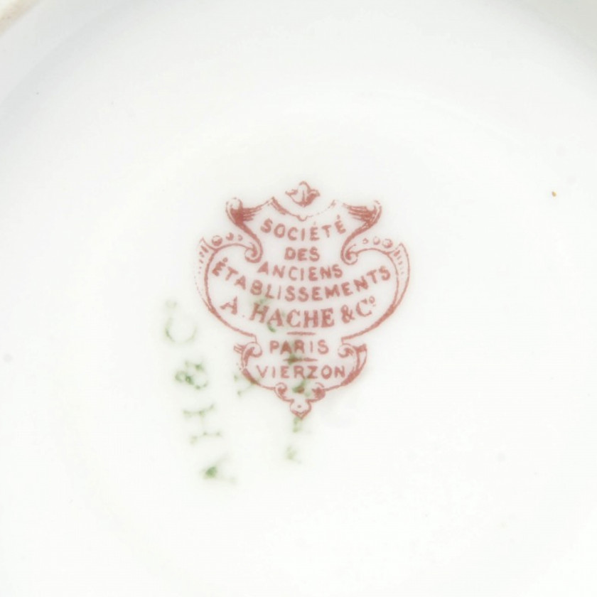 Porcelain coffee cup and saucer "Ambassadeurs Deauville Casino"