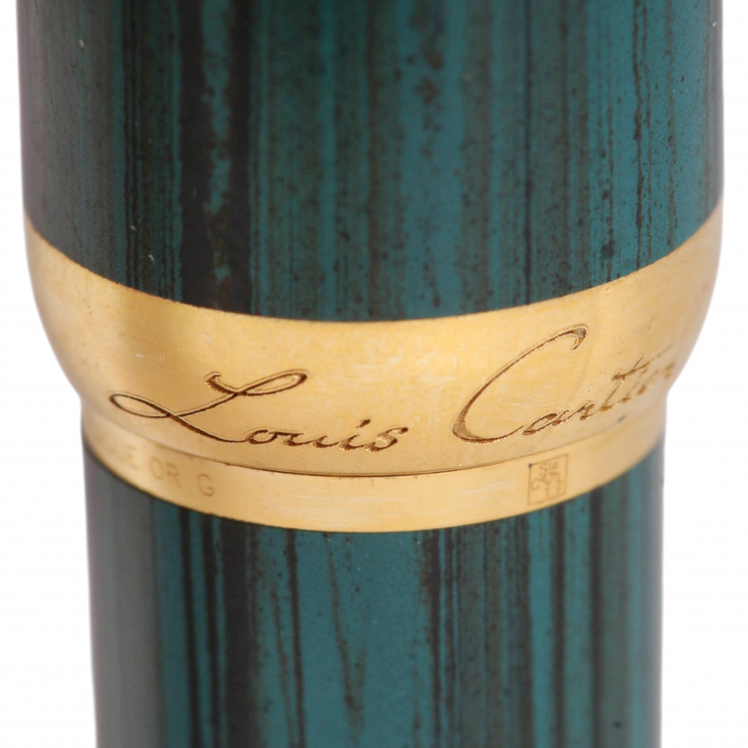 Pildspalva "Louis Cartier Dandy Green Ebonite & Gold Fountain Pen"