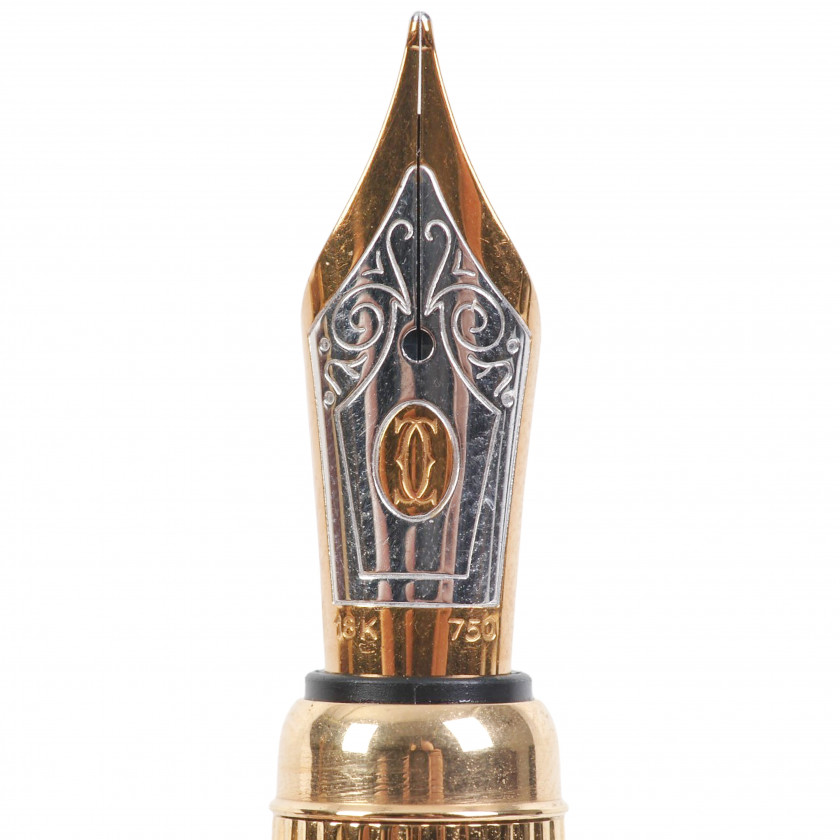 Pildspalva "Louis Cartier Dandy Green Ebonite & Gold Fountain Pen"